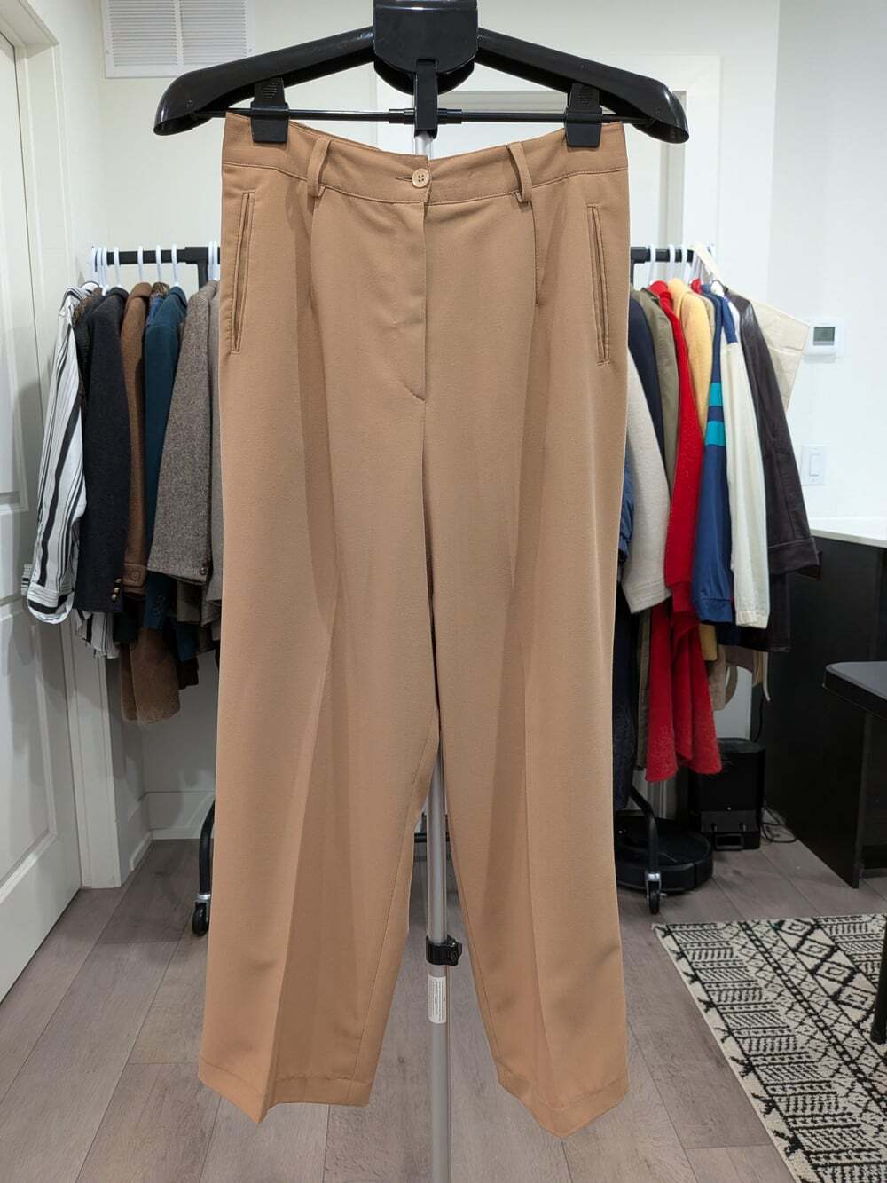 Vintage Kristins Petites Tan Tailored Trousers Made in Canada Size 12P